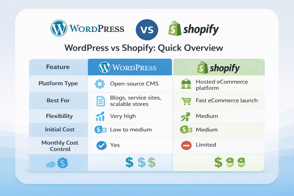 wordpress vs shopify