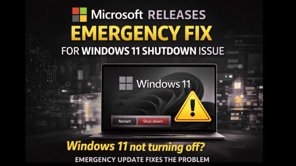 Microsoft Releases Emergency Fix for Windows 11 Shutdown Issue