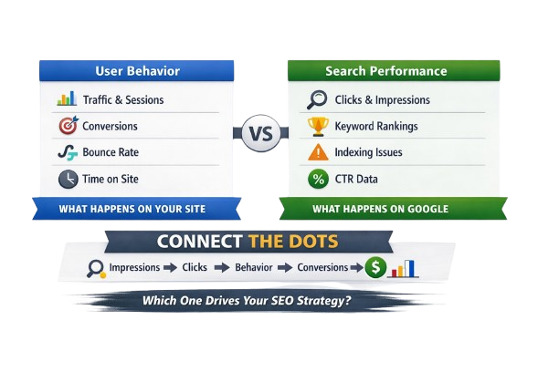 Google Analytics vs Google Search Console – Quick Difference