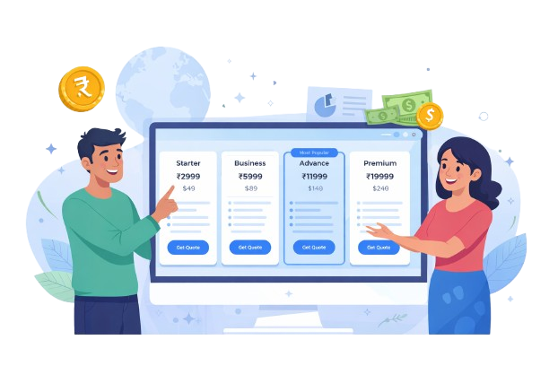 Affordable website design packages in India with pricing