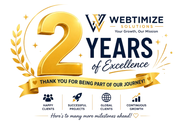 webtimize solutions 2 years anniversary